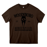 Chocolate Brown woodsboro horror film club scream Heavy Core Tee - linhVisuals