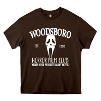 Chocolate Brown woodsboro horror film club scream Heavy Core Tee - linhVisuals