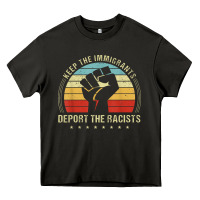 Asphalt keep the immigrants deport the racists Heavy Core Tee - linhVisuals