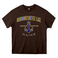 Chocolate Brown cobbosseecontee lake me pullover hoodie Heavy Core Tee - linhVisuals