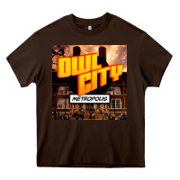 Chocolate Brown Owl City Adam Young Heavy Core Tee - linhVisuals