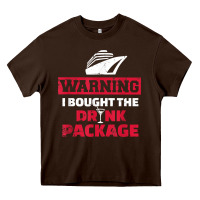 Chocolate Brown cruise drinking package t shirt Heavy Core Tee - linhVisuals
