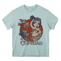 Arona cuphead cala maria airplane attack t shirt Heavy Core Tee - linhVisuals