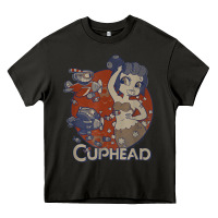 Asphalt cuphead cala maria airplane attack t shirt Heavy Core Tee - linhVisuals