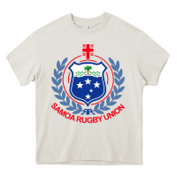 Cream samoa rugby Heavy Core Tee - linhVisuals