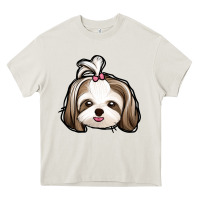 Cream shih tzu Heavy Core Tee - Jasminsmagicworld