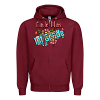 Burgundy little miss first grade Zipper Hoodie - Jasminsmagicworld