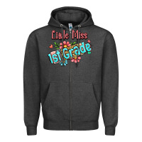 Charcoal Heather little miss first grade Zipper Hoodie - Jasminsmagicworld