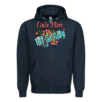 Navy little miss first grade Zipper Hoodie - Jasminsmagicworld