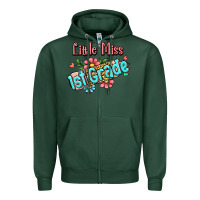 Sports Green little miss first grade Zipper Hoodie - Jasminsmagicworld