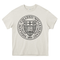 Cream Wellesley College Heavy Core Tee - linhVisuals
