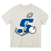 Cream stockton ports baseball Heavy Core Tee - linhVisuals