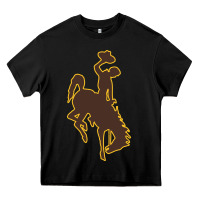 Black wyoming athletics Heavy Core Tee - linhVisuals
