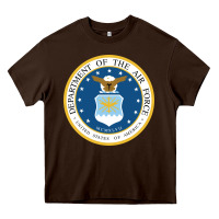 Chocolate Brown department of the air force Heavy Core Tee - linhVisuals