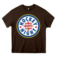Chocolate Brown hockey night in canada 1 Heavy Core Tee - linhVisuals