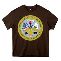 Chocolate Brown department of the army Heavy Core Tee - linhVisuals