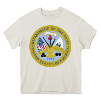 Cream department of the army Heavy Core Tee - linhVisuals