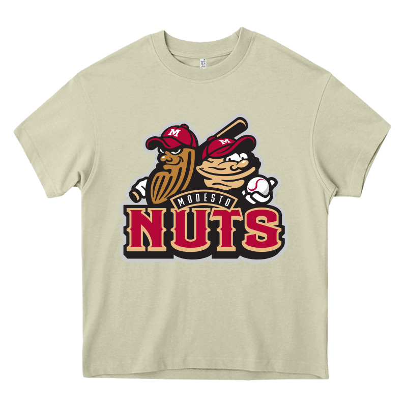 Modesto Nuts Baseball Heavy Core Tee by linhVisuals | Teevron