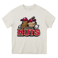 Cream modesto nuts baseball Heavy Core Tee - linhVisuals