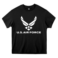 Black us air force Heavy Core Tee - linhVisuals