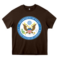 Chocolate Brown us department of state 2 Heavy Core Tee - linhVisuals