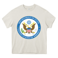 Cream us department of state 2 Heavy Core Tee - linhVisuals