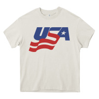 Cream usa hockey simple Heavy Core Tee - linhVisuals