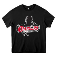 Black the dominican chargers Heavy Core Tee - linhVisuals
