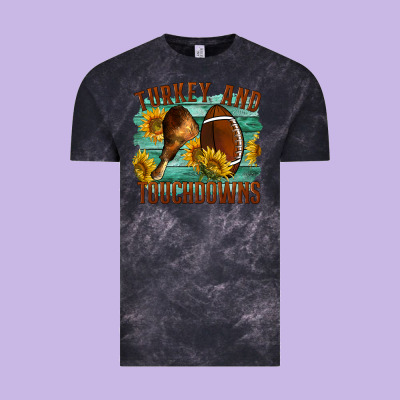 Turkey And Touchdowns Vintage Tee Designed By Lillyallendesigns