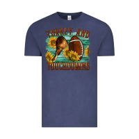 Vintage Denim Turkey And Touchdowns Vintage Tee - LillyAllenDesigns