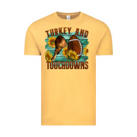 Vintage Mustard Turkey And Touchdowns Vintage Tee - LillyAllenDesigns