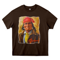 Chocolate Brown geronimo apache warrior native american t shirt Heavy Core Tee - linhVisuals