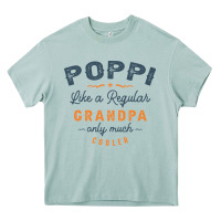 Arona Mens Poppi Like a Regular Grandpa Funny Fathers Day Heavy Core Tee - linhVisuals