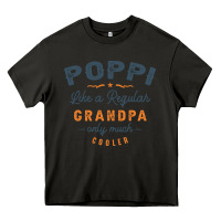 Asphalt Mens Poppi Like a Regular Grandpa Funny Fathers Day Heavy Core Tee - linhVisuals