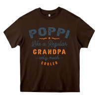 Mens Poppi Like A Regular Grandpa Funny Fathers Day Heavy Core Tee | Teevron