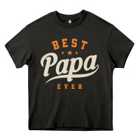 Asphalt Mens Best Papa Ever Funny Fathers Day Heavy Core Tee - linhVisuals