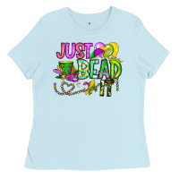 Baby Blue Just Bead it Ladies Tee - CowhideDigitalArt
