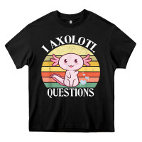 Black i axolotl questions funny axolotl costume for axolotl lovers t shirt Heavy Core Tee - linhVisuals