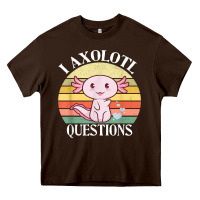 Chocolate Brown i axolotl questions funny axolotl costume for axolotl lovers t shirt Heavy Core Tee - linhVisuals