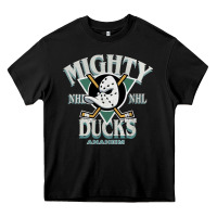 Black vintage mighty sports ducks Heavy Core Tee - linhVisuals