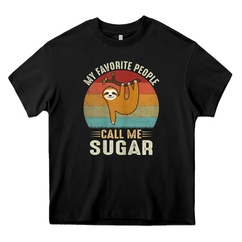 Womens My Favorite People Call Me Sugar Cute Sloth Lover Grandma Heavy Core Tee by linhVisuals | Teevron