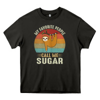 Asphalt womens my favorite people call me sugar cute sloth lover grandma Heavy Core Tee - linhVisuals