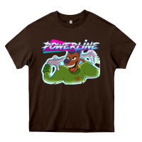 Chocolate Brown powerline Heavy Core Tee - linhVisuals