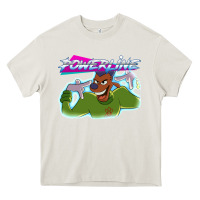 Cream powerline Heavy Core Tee - linhVisuals