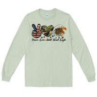 Matcha peace love bald head eagle Long Sleeve Tee - LillyAllenDesigns