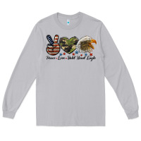Moon Dust peace love bald head eagle Long Sleeve Tee - LillyAllenDesigns