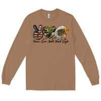 Toasted Coconut peace love bald head eagle Long Sleeve Tee - LillyAllenDesigns