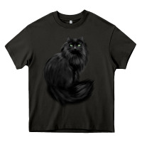 Asphalt black cat Heavy Core Tee - linhVisuals