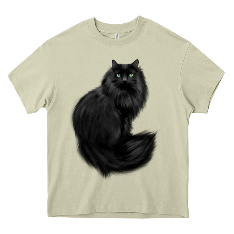 Black Cat Heavy Core Tee by linhVisuals | Teevron