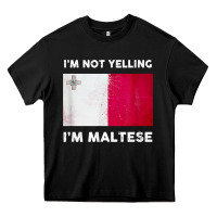 I'm Not Yelling I'm Maltese Shirt  Malta Flag T Shirt Heavy Core Tee | Teevron